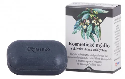 Kosmetické mýdlo s aktivním uhlím a eukalyptem 100 g