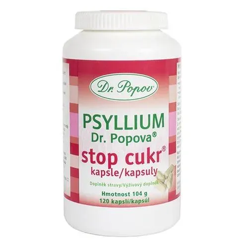 Psyllium Dr. Popova STOP CUKR kapsle, 120 ks