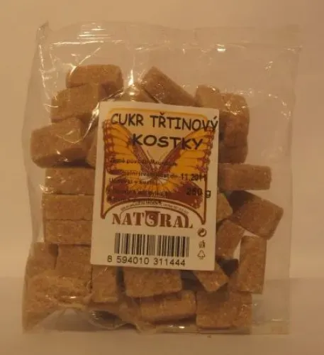 Cukr třtinový kostky 250g