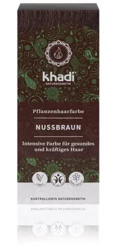 Khadi OŘÍŠKOVĚ HNĚDÁ rostlinná barva na vlasy 100 g