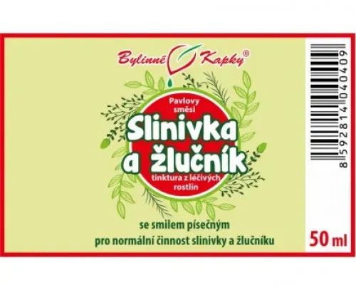 Slinivka a žlučník - bylinné kapky (tinktura) 50 ml