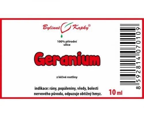 Geranium 100% přírodní silice - esenciální (éterický) olej 10 ml