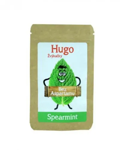 Žvýkačky Spearmint bez aspartamu - Hugo 9 g
