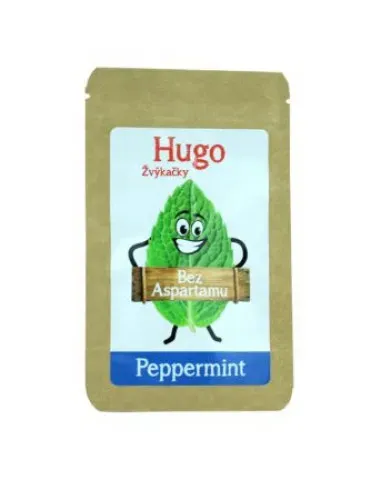 Žvýkačky Peppermint bez aspartamu - Hugo 45 g