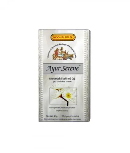 Ayur Serene – bylinný čaj pro uvolnění stresu, 20 sáčků, 40g