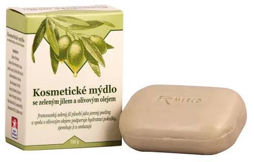Kosmetické mýdlo se zeleným jílem a olivovým olejem 100 g AKCE
