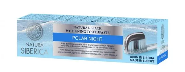 Přírodní černá bělící zubní pasta – Polární noc 100 g