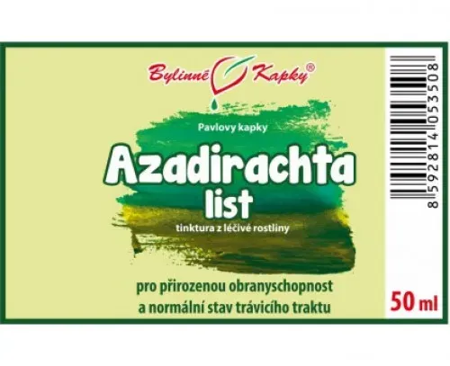 Azadirachta list (Nimba, Neem) - bylinné kapky (tinktura) 50 ml