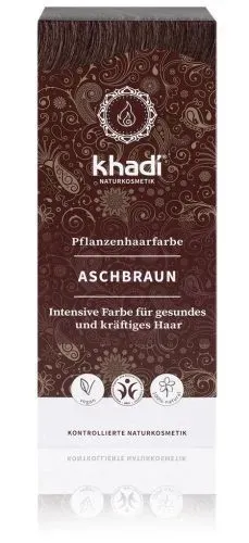 Khadi POPELAVĚ HNĚDÁ rostlinná barva na vlasy 100 g