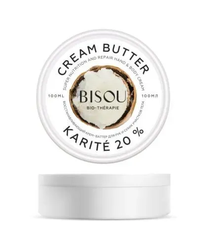BISOU - Regenerační máslo na tělo a ruce KARITÉ - bambucké máslo 20% 100 ml