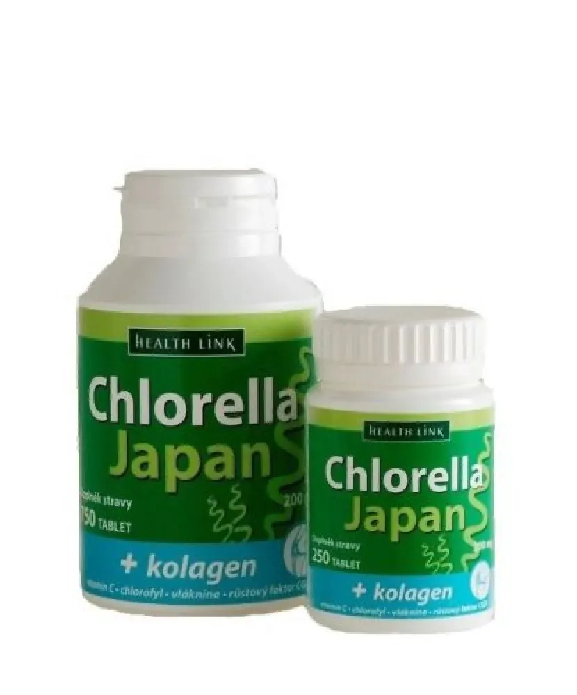 Chlorella Japan s kolagenem 250 tablet