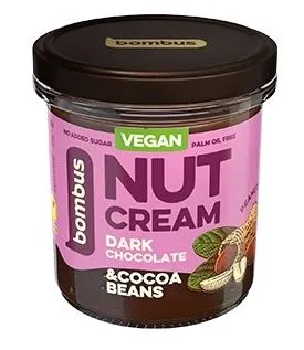 BOMBUS Nuts Energy arašídový kréms hořkou čokoládou a kakaovými nibsy 300 g