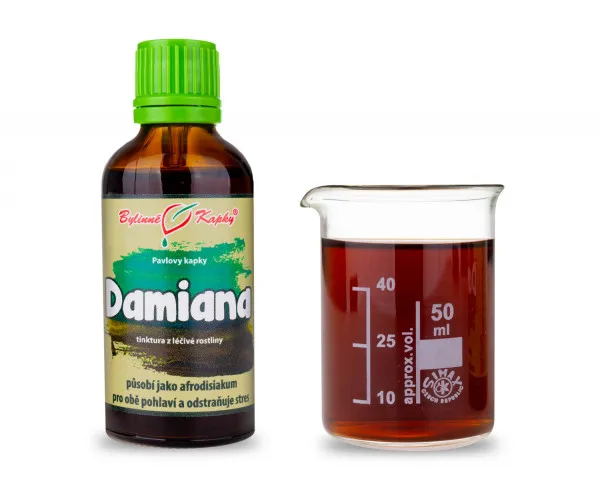 Damiana (pastala) - Pavlovy bylinné kapky (tinktura) 50 ml