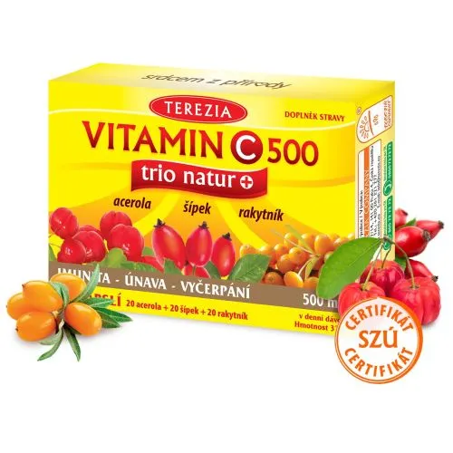 Vitamin C Trio Natur + 60 kapslí