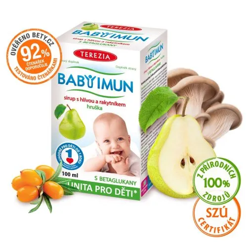 BABY IMUN sirup s hlívou a rakytníkem - hruška 100 ml