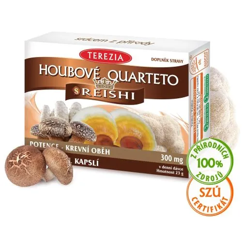 Houbové quarteto s reishi 60 kapslí