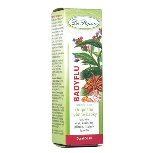 Badyflu, originální bylinné kapky 50 ml