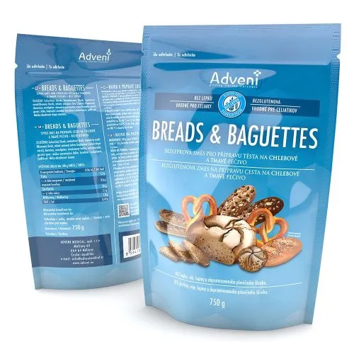 Směs na BREADS A BAGUETTES 750g Adveni bez lepku