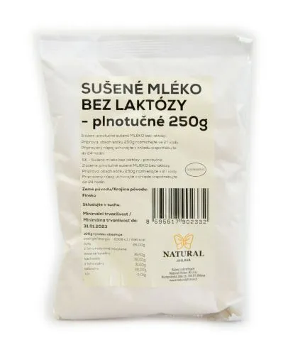 Sušené mléko bez laktózy - plnotučné 250 g