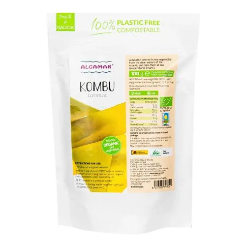 Mořské řasy Kombu 100 g  ALGAMAR