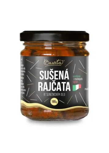 Sušená rajčata ve slunečnicovém oleji - Bassta 190 g