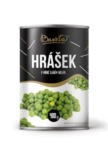 Hrášek v mírně slaném nálevu - Bassta 400 g