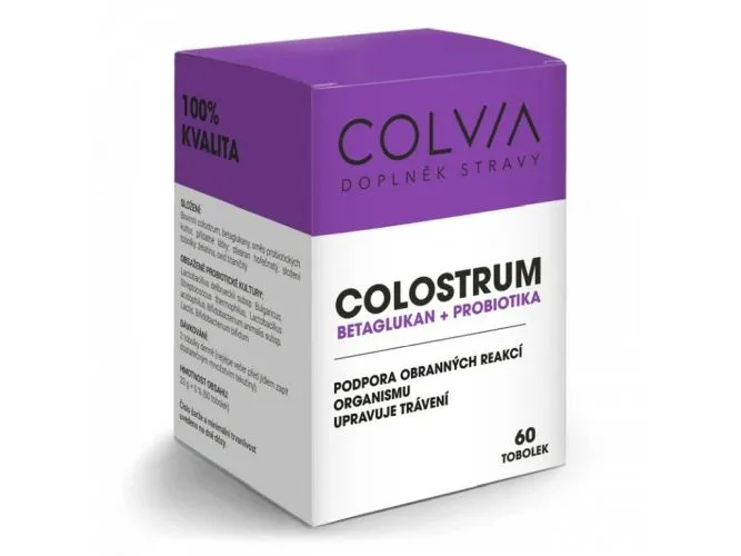 COLVIA Colostrum + Betaglukany + Probiotika 60 tobolek