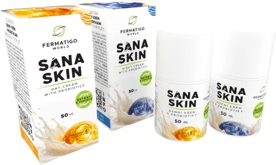 SanaSkin – Denní a noční krém s probiotiky 50 ml + 50 ml