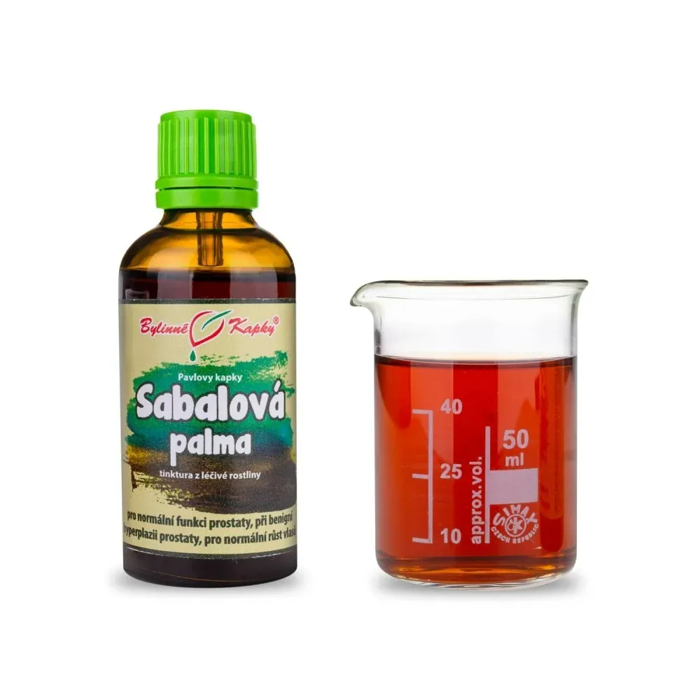 Sabalová palma (Saw Palmetto, serenoa plazivá, Serenoa repens) - bylinné kapky (tinktura) 50 ml