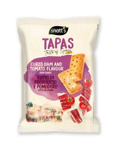 Tapas - chléb s příchutí rajčat a šunky, VEGAN - Snatt's 120 g