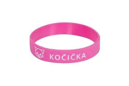 Náramek na Zdravou lahev Kočičcka růžový