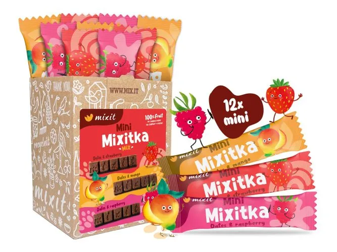 MiniMixitky Mix - Jahoda, mango, malina 12 x 27g