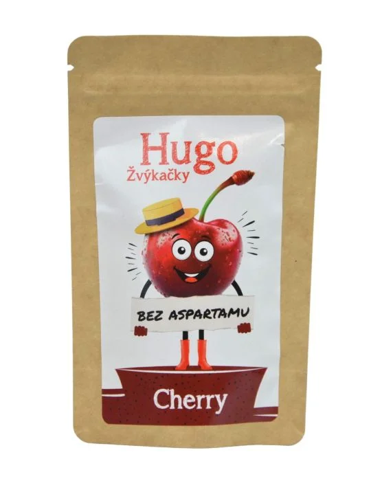 Žvýkačky Cherry bez aspartamu - Hugo 9 g