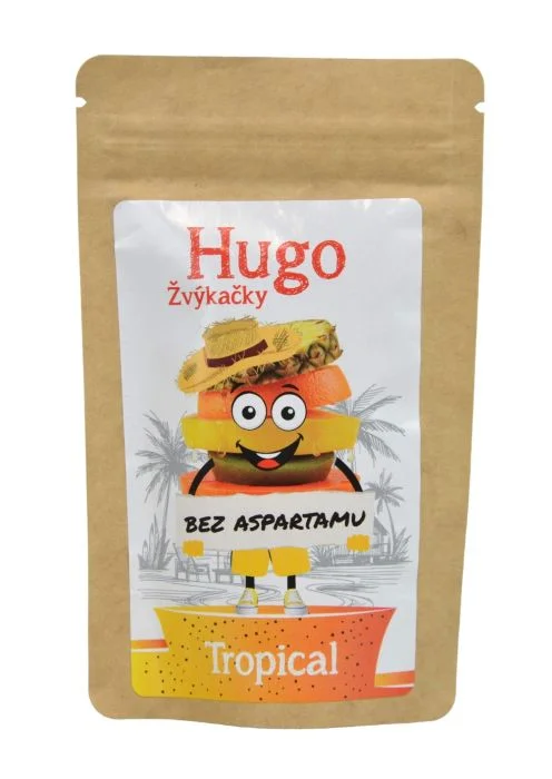 Žvýkačky Tropical bez aspartamu - Hugo 9 g