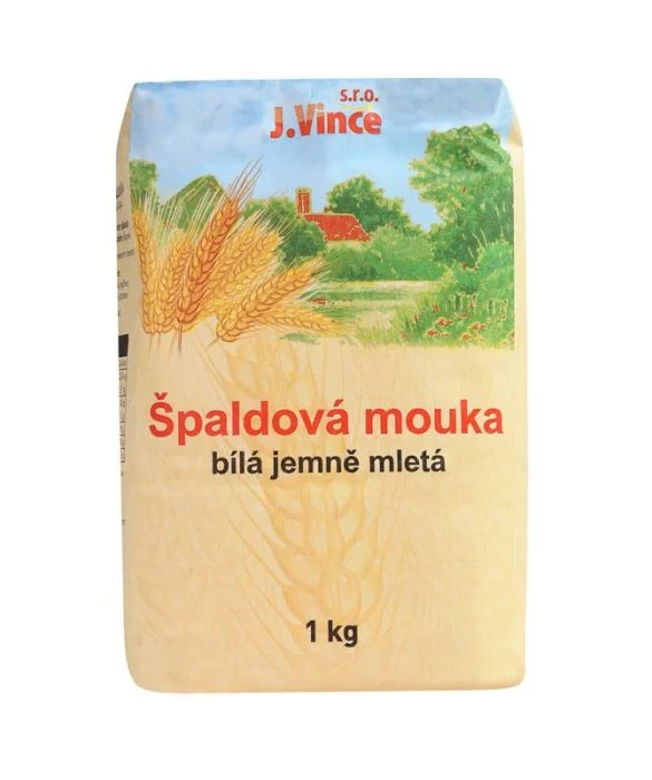 Mouka špaldová bílá hladká 1kg Vince